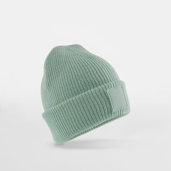 B336B Kids Deep Cuffed Tonal Patch Beanie