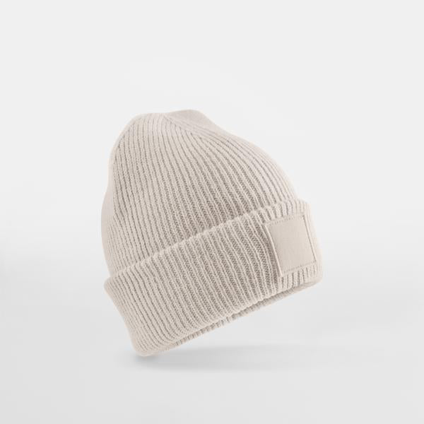 B336B Kids Deep Cuffed Tonal Patch Beanie
