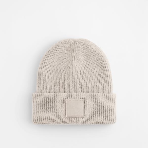 B336B Kids Deep Cuffed Tonal Patch Beanie