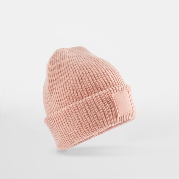 B336B Kids Deep Cuffed Tonal Patch Beanie
