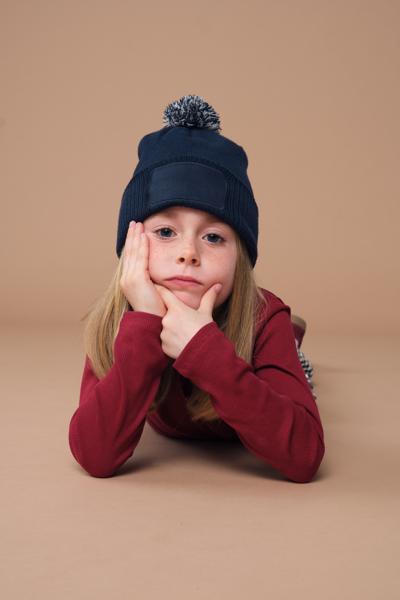 B443B Kids Snowstar Patch Beanie