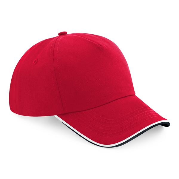 B25c Authentic 5 Panel Cap - Piped Peak
