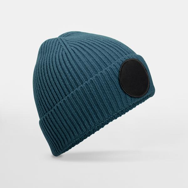 B332R Circular Fashion Patch Beanie