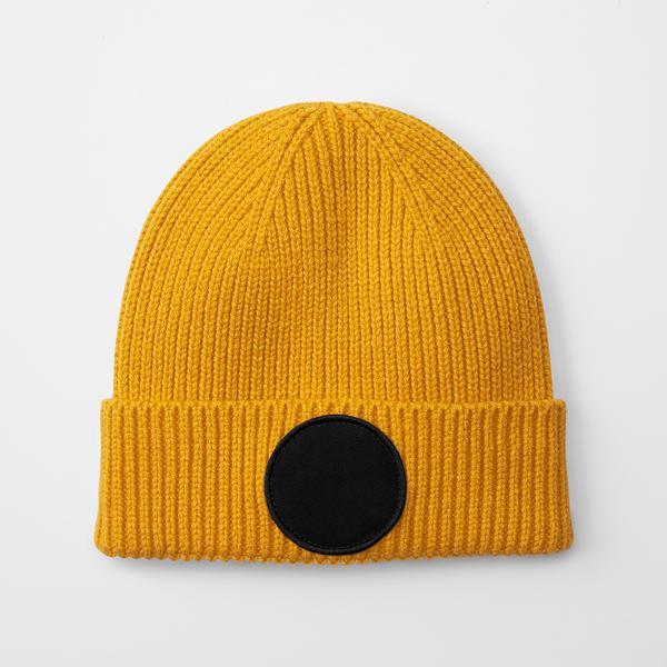 B332R Circular Fashion Patch Beanie