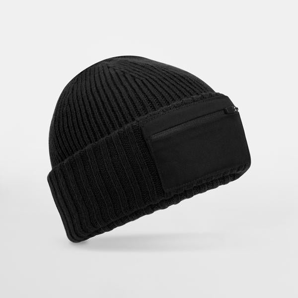 B334R Zip Patch Beanie
