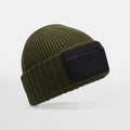 B334R Zip Patch Beanie