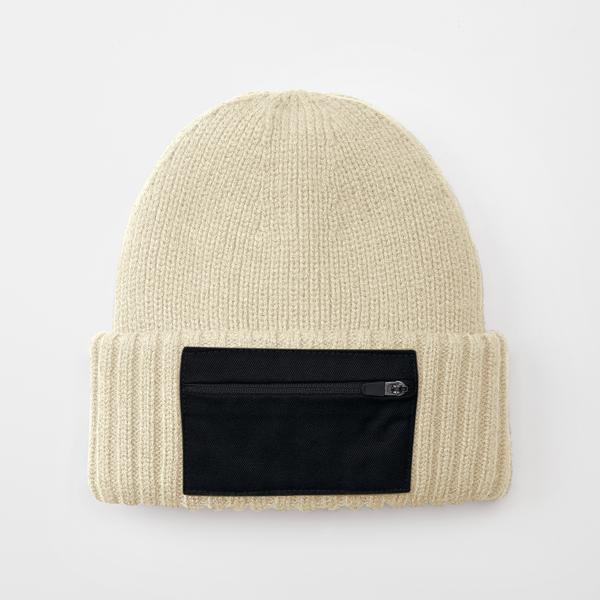 B334R Zip Patch Beanie