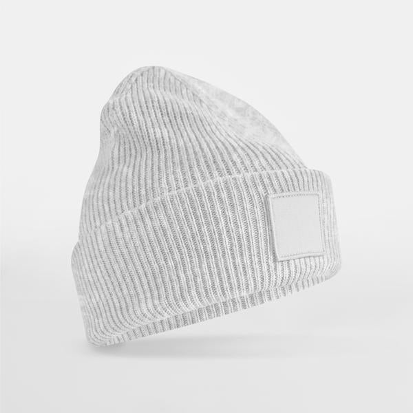 B336R Deep Cuffed Tonal Patch Beanie
