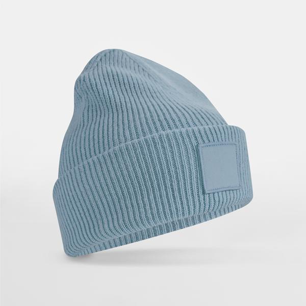 B336R Deep Cuffed Tonal Patch Beanie