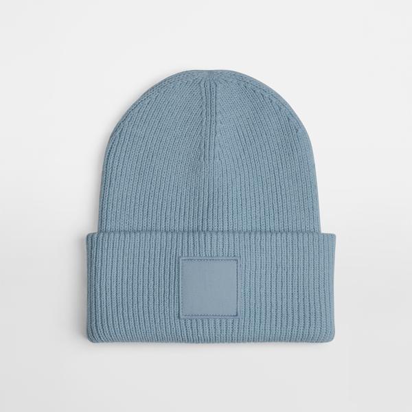 B336R Deep Cuffed Tonal Patch Beanie