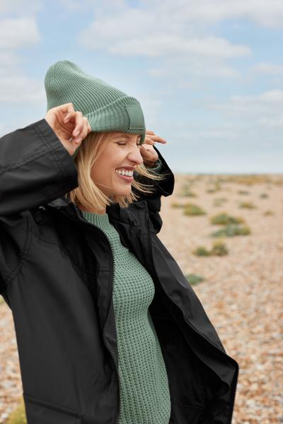 B336R Deep Cuffed Tonal Patch Beanie