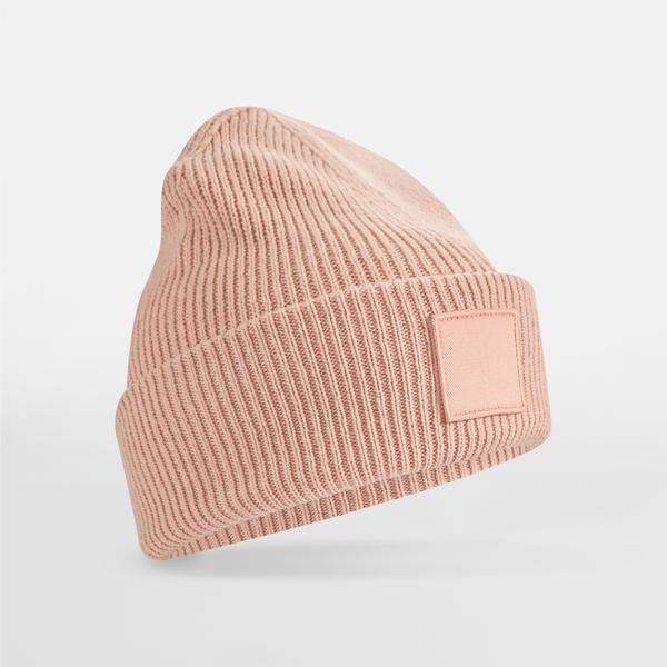 B336R Deep Cuffed Tonal Patch Beanie