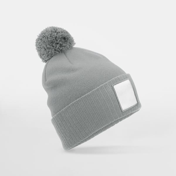 B338R Appliqué Patch Pom Beanie