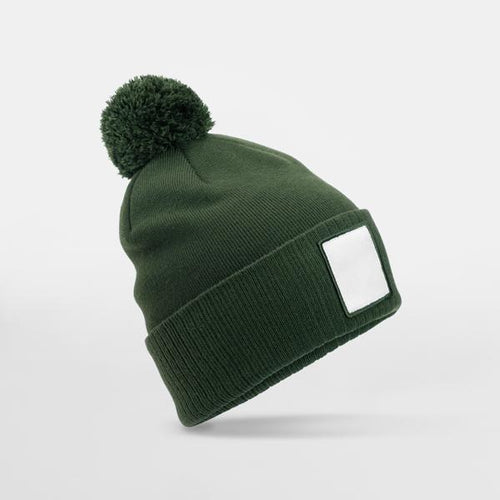 B338R Appliqué Patch Pom Beanie