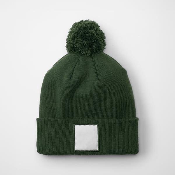 B338R Appliqué Patch Pom Beanie