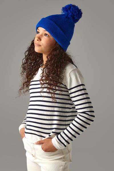B406B Junior Reflective Bobble Beanie