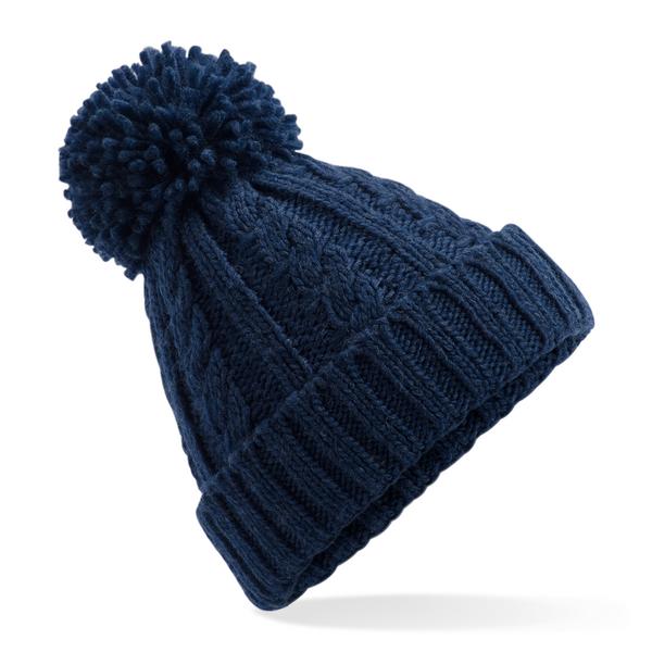 B480 Cable Knit Melange Beanie