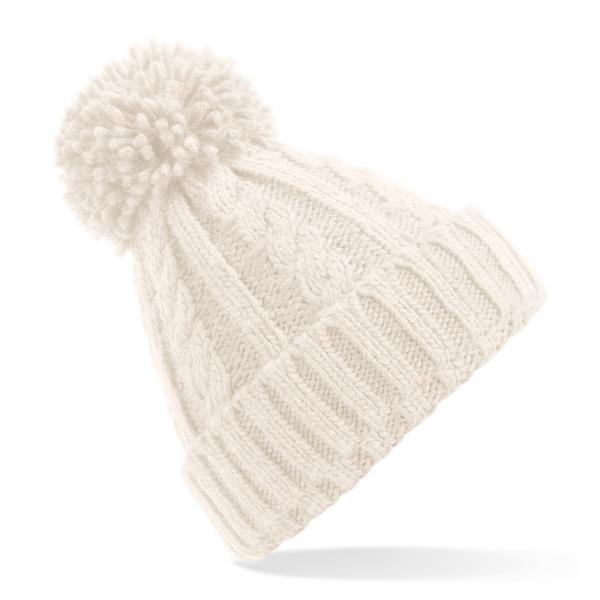 B480 Cable Knit Melange Beanie