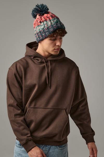 B486 Corkscrew Pom Pom Beanie