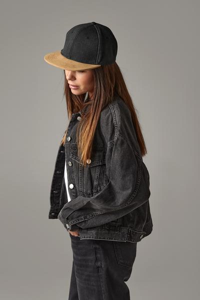 B668 Suede Peak Snapback