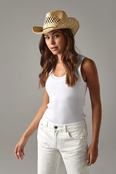 B735 Straw Cowboy Hat