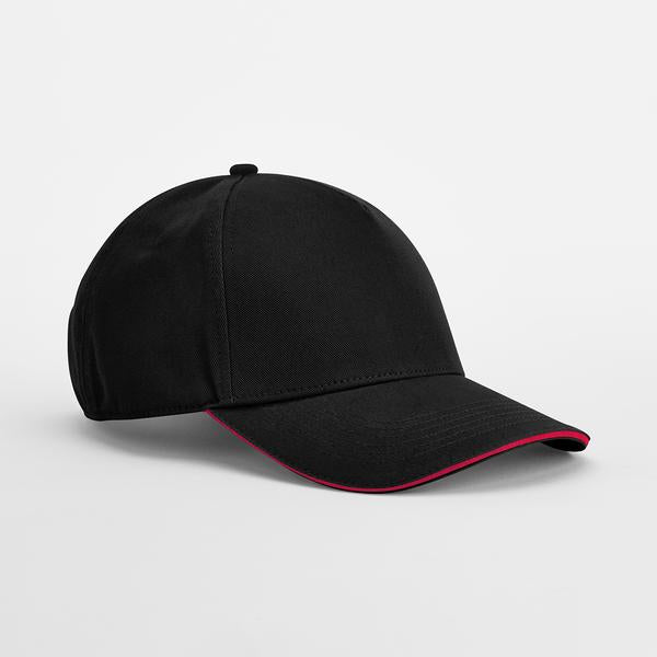 B825C EarthAware® Classic Organic Cotton 5 Panel Cap - Sandwich Peak