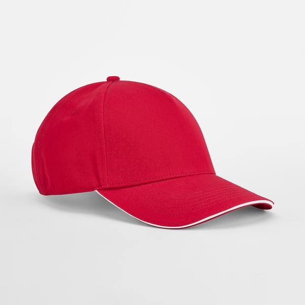 B825C EarthAware® Classic Organic Cotton 5 Panel Cap - Sandwich Peak
