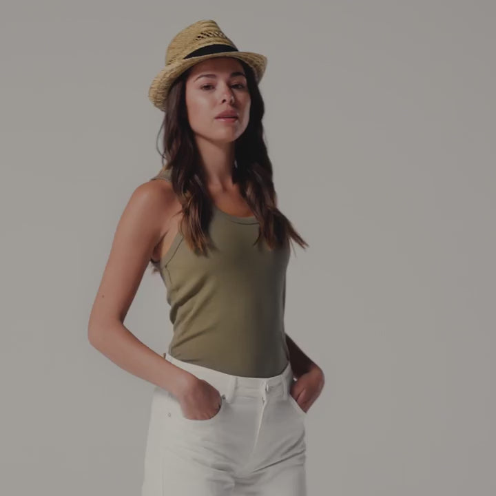 B730 Straw Summer Trilby