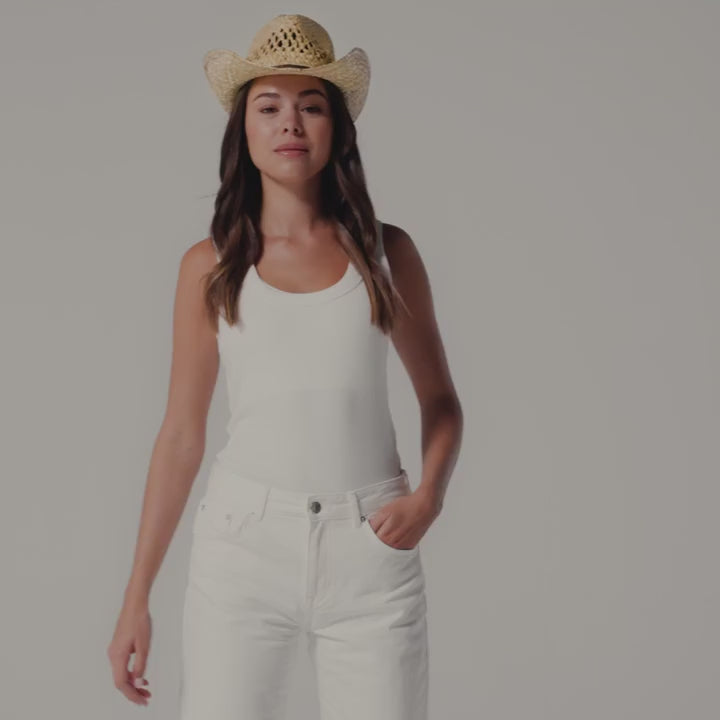 B735 Straw Cowboy Hat