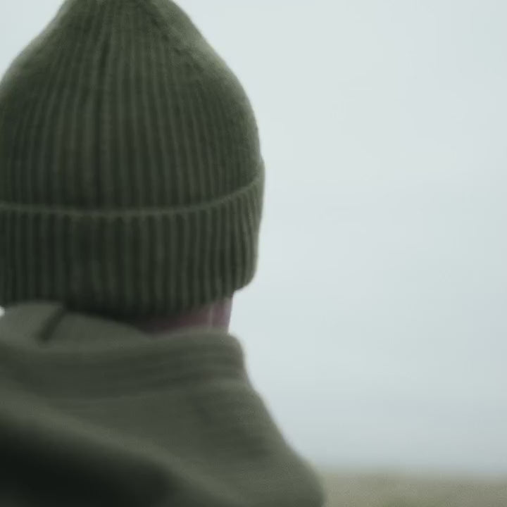 B332R Circular Fashion Patch Beanie