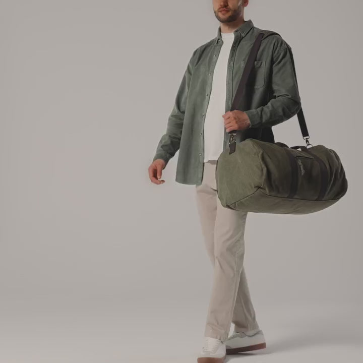 QD613 Vintage Canvas Holdall