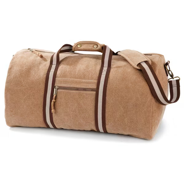 QD613 Vintage Canvas Holdall