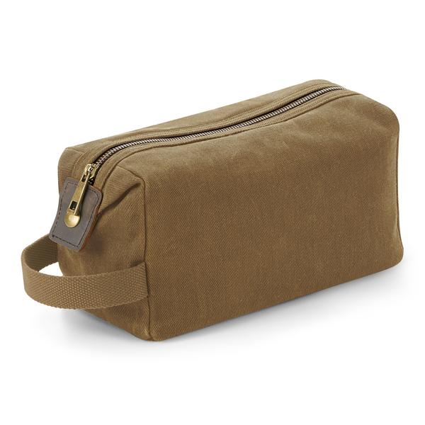 QD651 Heritage Waxed Canvas Wash Bag
