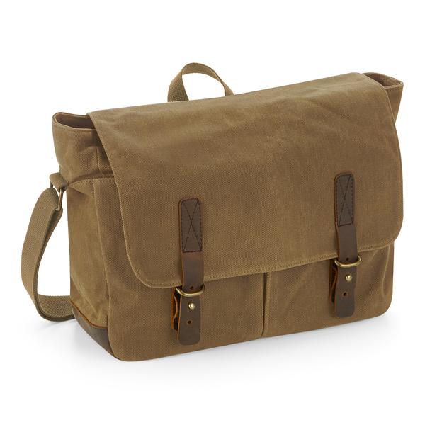 QD653 Heritage Waxed Canvas Messenger