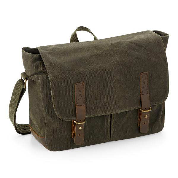 QD653 Heritage Waxed Canvas Messenger